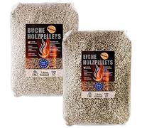 Flameup pellets de Fumage chêne et hêtre 15 kg + 15 kg pellets Bois pour Barbecue Four à Pizza fumoir extérieur Accessoires