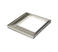 Flan Carré à Tarte Inox bord roulé sur fil GOBEL 240