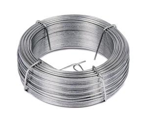 Flandria Fil de fer Acier galvanisé 1,5mm Bobine 50m Fil attache métallique pour plante, bricolage, loisirs