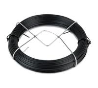 Flandria Fil de Fer Plastifié Noir 0.8mm x 50m, Fil d'attache pour Fleurs, Jardinage, Bricolage