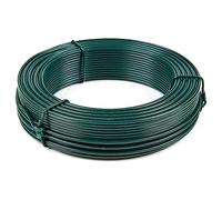 Flandria Fil de tension PVC vert 2,2 mm x 50 m - Fil acier gainé pour clôture, grillage et fil de liaison - Jardin et bricolage extérieur