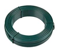 Flandria Fil de tension PVC vert 2,4 mm x 50 m - Fil acier gainé renforcé pour clôture, grillage et fil de liaison - Résistant extérieur