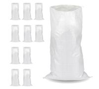 Flandria Lot de 10 Sacs à Gravats 55x95 cm - Sac Chantier Polypropylène Tissé Ultra Résistant 55 kg - Réutilisable pour Gravats, Déchets Verts, Sable, Terre et Jardin
