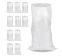 Flandria Lot de 20 Sacs à Gravats 55x95 cm - Sac Chantier Polypropylène Tissé Résistant 55 kg - Réutilisable pour Déchets Verts, Gravats, Terre, Sable et Jardin