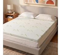 FLANDRIA Surmatelas 140x190cm Mousse à Mémoire de Forme 5cm, Blanc, Housse | Surmatelas 7 Zones, Confort optimal et soutien homogène, 2 pers, Respirant, Soutien optimal, Housse Microfibre, Clic Clac, BZ
