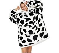 Flannel Hoodie Couverture Sweat à Capuche, Pull Polaire Femme Homme,Wearable Couverture Sherpa Adulte avec Manche et Poche