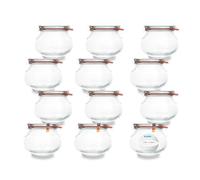 flaschenbauer.de Weck Lot de 12 bocaux à bijoux, 250 ml, utilisables comme pot à confiture, à provisions, à conserve