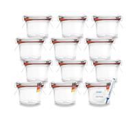 flaschenbauer.de Weck Lot de 12 petits bocaux en verre de 80 ml, utilisables comme mini pot à œufs, à confiture, à provisions, ou de conserve