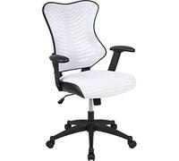 Flash Furniture Chaise de Bureau Ergonomique pivotante à Dos Haut avec Bras réglables., 25.75"W x 25"D x 39" - 42.75"H