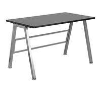 Flash Furniture High Profile Desk, Metal, Black Laminate Top/Silver Frame, 127 x 76.2 x 10.16 cm