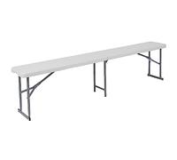 Flash Furniture Talbott Banc Pliable en Plastique Granit avec poignée de Transport Blanc 26 x 180 cm