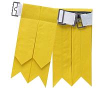 Flashes de kilt pour homme - Chaussettes de kilt classiques et unies avec ajusteurs de boucle lourde, jarretelles en laine acrylique pointues - Parfaites pour une robe Highland, jaune, taille unique