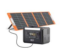 FlashFish Station d'alimentation portable 230 Wh avec panneau solaire 100 W