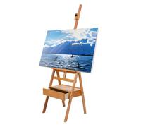 FLASIDU Chevalet Bois de Hêtre avec 1 Tiroirs - Chevalet Peinture Stable Facile à Monter Hauteur & Inclinaison Réglable - pliable