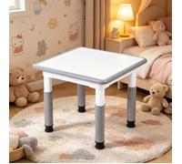 FLASIDU Table enfant multi-usages réglable en hauteur, table de jeu et de dessin, stable et adaptée aux petits, 1xTable,60*60*46cm