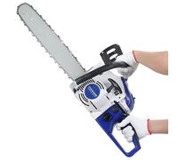 FLASIDU Tronçonneuse thermique professionnelle - 58CC 20 pouces - 2200W - 0.55L - 3.8hp - 8500pm/min - 1 chaîne - Bleu - 82*25*25cm
