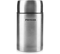 Flask HTH1000 Thermo Récipient alimentaire 1 l Acier inoxydable Chaud Froid Sans BPA Acier brossé Vintage Thermos Lunch