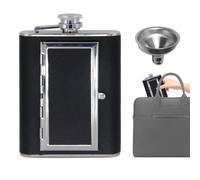 Flasks for Liquor 6oz 2 en 1 Boîte de rangement pour bouteille d'alcool | Bouteille à vin avec entonnoir pour whisky, vodka, rhum, maison, voyage, extérieur, camping, pique-nique, vacances