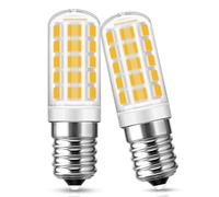 Flaspar Ampoules LED E14, 3W LED E14 remplacement 40W lampes, 400 lumens, chaud blanc 2700K pour lampe de sel, ampoule réfrigérateur menée, machine à coudre, lampe de table, paquet de 2