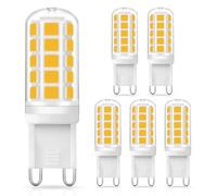 Flaspar Ampoules LED G9, 3W équivaut à 40 Watts Halogène Lampe, 3000K Blanc Chaud Ampoule G9 LED 220-240V Sans Scintillement Non-dimmable pour Ceiling Lighting, Chambre Salon Cuisine Jardin, Lot de 6