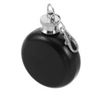 Flasque à Liqueur en Acier Inoxydable 2oz Ronde Portable Noire | Design Compact, Entretien Facile, Étanche, Se Glisse Poche, Paquet à Dos ou Paquet, pour Voyage