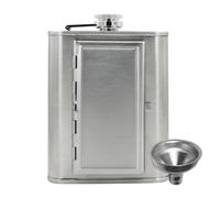 Flasque à whisky coffret de rangement pour bouteille d'alcool 18 cl 2 en 1
