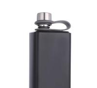 Flasque Acier inoxydable 7oz poche hip flacon boissons bouteille de vin peint noire en cadeau(9oz Black)