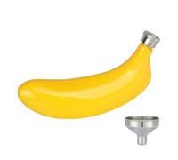 Flasque banane en acier inoxydable 15 x 4,3 cm / 5.91x1.69in Design | Flasque de poche de 140 ml - Flasque portable - Cadeau amusant - Pour voyage, camping, pêche, pique-niques et fêtes