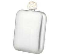 Flasque carrée en acier inoxydable avec couvercle en étanche, bouteille d ' alcool de 6OZ pour le camping et les rassemblements décontractés