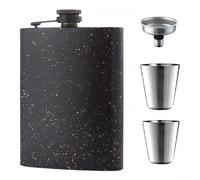Flasque de 237 ml, drapeau en acier inoxydable, pour escalade, camping, barbecue, bar, fête, buveur, bouteille à whisky de poche pour liqueur pour homme et femme