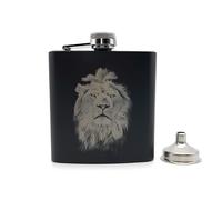 Flasque Flacon de hanche noire 6 oz liqueur flacon en acier inoxydable avec un entonnoir(B)