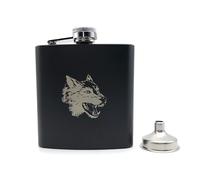 Flasque Flacon de hanche noire 6 oz liqueur flacon en acier inoxydable avec un entonnoir(G)