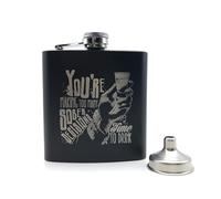 Flasque Flacon de hanche noire 6 oz liqueur flacon en acier inoxydable avec un entonnoir(N)