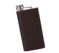 Flasques de poche en acier antirouille résistant à la rouille Récipient d ' alcool portable essentiel pour l ' extérieur robuste pour les whiskies de vin fiole de couleur café Flacon de poche