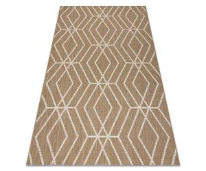 FLAT 48956265 Tapis sisal Géométrique - couleur paille beige naturel ficelle 80x150 cm
