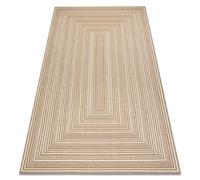 FLAT 48962265 Tapis sisal Géométrique - couleur paille beige naturel ficelle 120x170 cm