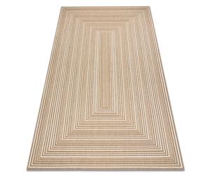 FLAT 48962265 Tapis sisal Géométrique - couleur paille beige naturel ficelle 80x150 cm