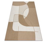 FLAT 48982265 Tapis sisal Géométrique - couleur paille beige naturel ficelle 120x170 cm