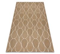 FLAT 49379265 Tapis sisal Gotas - couleur paille beige naturel ficelle 80x150 cm