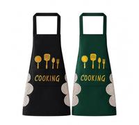 FLAVNTEL Tablier de Cuisine en 2 Parties, avec Poches, Tablier éPais éTanche pour la Cuisine à l'huile Fait Main pour Homme et Femme, pour Le Barbecue pour la Cuisine, la PâTisserie