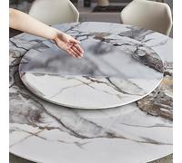 FLAVYO Protecteur De Table De Nappe Ronde en PVC Mat Clair, Protecteur De Nappe en PVC Imperméable Transparent De 1,0 Mm D’épaisseur, Nappe en Plastique Transparent Essuyable (Diameter 105cm/41in)