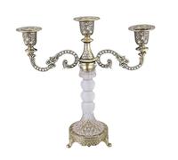 FLCPJGV Bougeoir Conique à 3 Bras, Chandelier, Support pour Bougies, candélabre pour Bar, décoration d'intérieur, Bronze