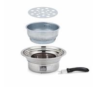 FLCPJGV Mini Barbecue Portable Rond à Charbon pour 3-5 Personnes, Idéal pour le Camping et les Pique-niques, pour balcons, Corps de four, Petit (34.2 * 11cm)