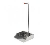 FLCPJGV Pelle à Poussière en Acier Inoxydable Pelle Ramasse-poussière Balayette des Débris avec Bord Lisse et Manche Démontable Surface Antirouille Adaptée au
