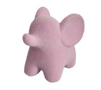 FLCPJGV Statue d'éléphant en résine floquée, figurine miniature sculpture animale pour bureau ou bibliothèque, Rose