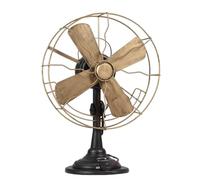 FLCPJGV Vintage Style Fan Modèle de Ventilateur Ornement Industriel Figurine de Bureau Accessoire pour Photos en Fer Esprit, Bronze, Noir, Grand Ventilateur Bronze Antique À Base Noire