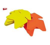 Flèches de signalisation effaçables jaune fluo et orange fluo APLI, 16 x 24 cm, carton 680 g/m², lot de 10