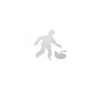 Flensted Swan Man Mobile en carton, de couleur blanche, dimensions : hauteur : 10 cm, 688