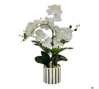 Atmosphera Fleur artificielle Asia Orchidée H81 cm Pot en grès vert