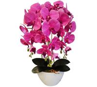Fleur artificielle - Damich - Orchidée - Rose - En caoutchouc - 3 branches
